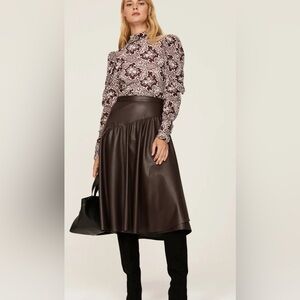 Rebecca Taylor Rochelle Fleur drape mock neck - size large - never worn